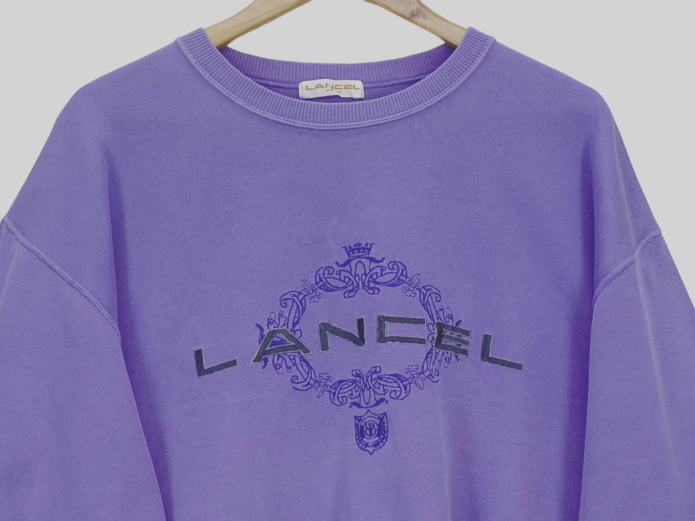 Lancel × Vintage Vintage Lancel Embroidered Sweatshirt 90s Designer Pullover Size US M / EU 48-50 / 2 - 3 Thumbnail