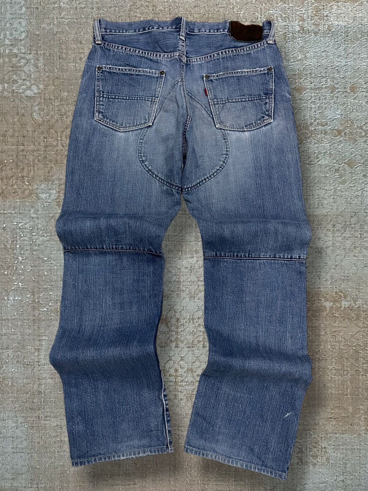 Japanese Brand Vintage 1990s Designer Jappan Studio Ecru Distressed Denim Size US 32 / EU 48 - 9 Thumbnail
