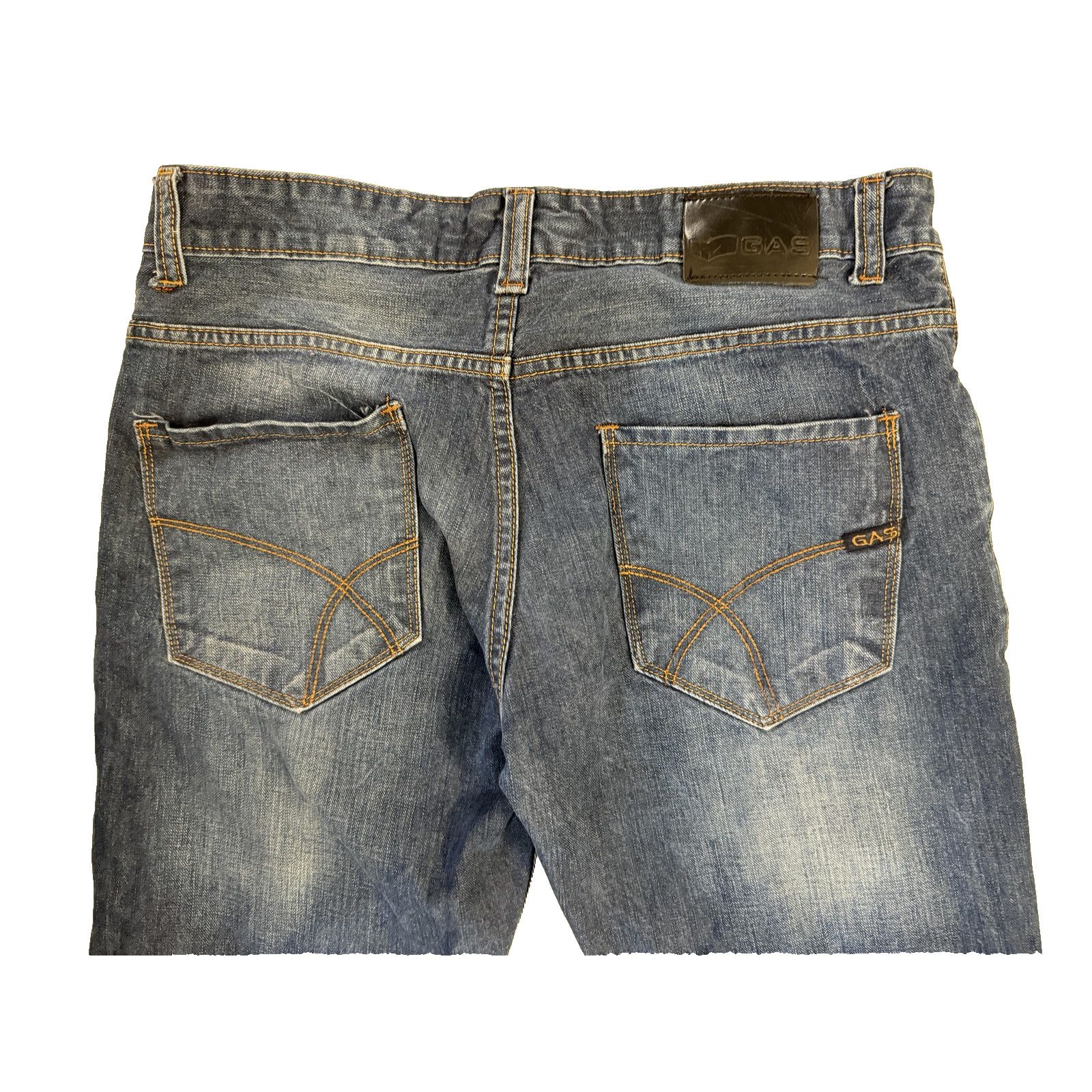 GAS Gas Jeans Mens 36x34 Denim Straight Distressed Pocket Hit Size US 36 / EU 52 - 3 Thumbnail