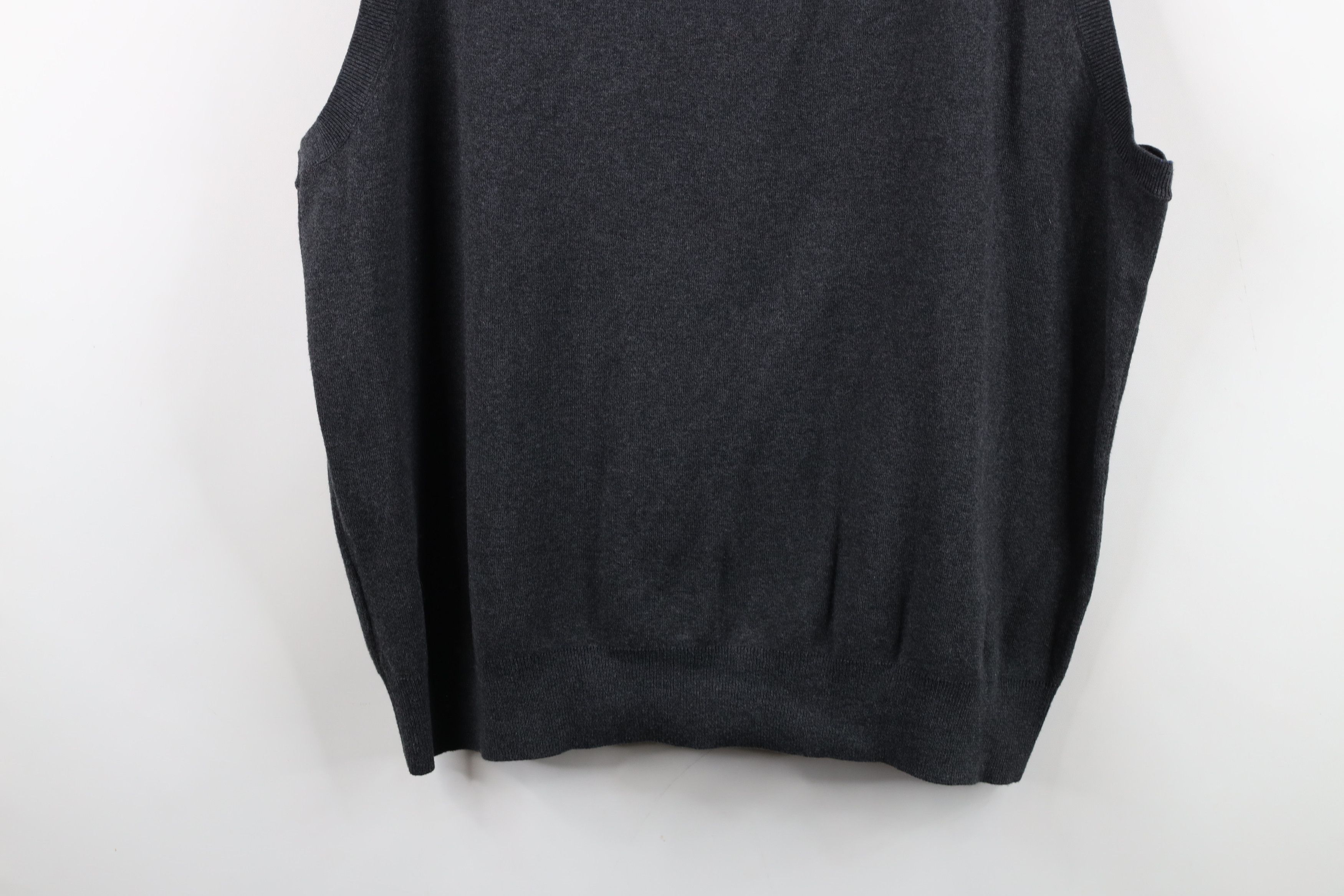 Ralph Lauren Vintage Ralph Lauren Ribbed Knit Half Zip Sweater Vest Gray Size US XL / EU 56 / 4 - 13 Thumbnail