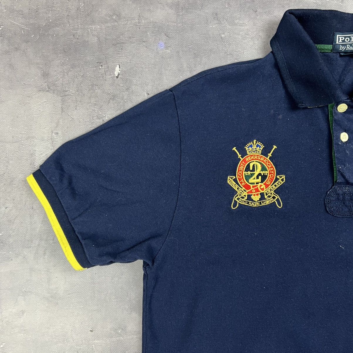 Vintage Rare! Polo Ralph Lauren County Embroidered Big Logo 2 90s Size US L / EU 52-54 / 3 - 3 Thumbnail