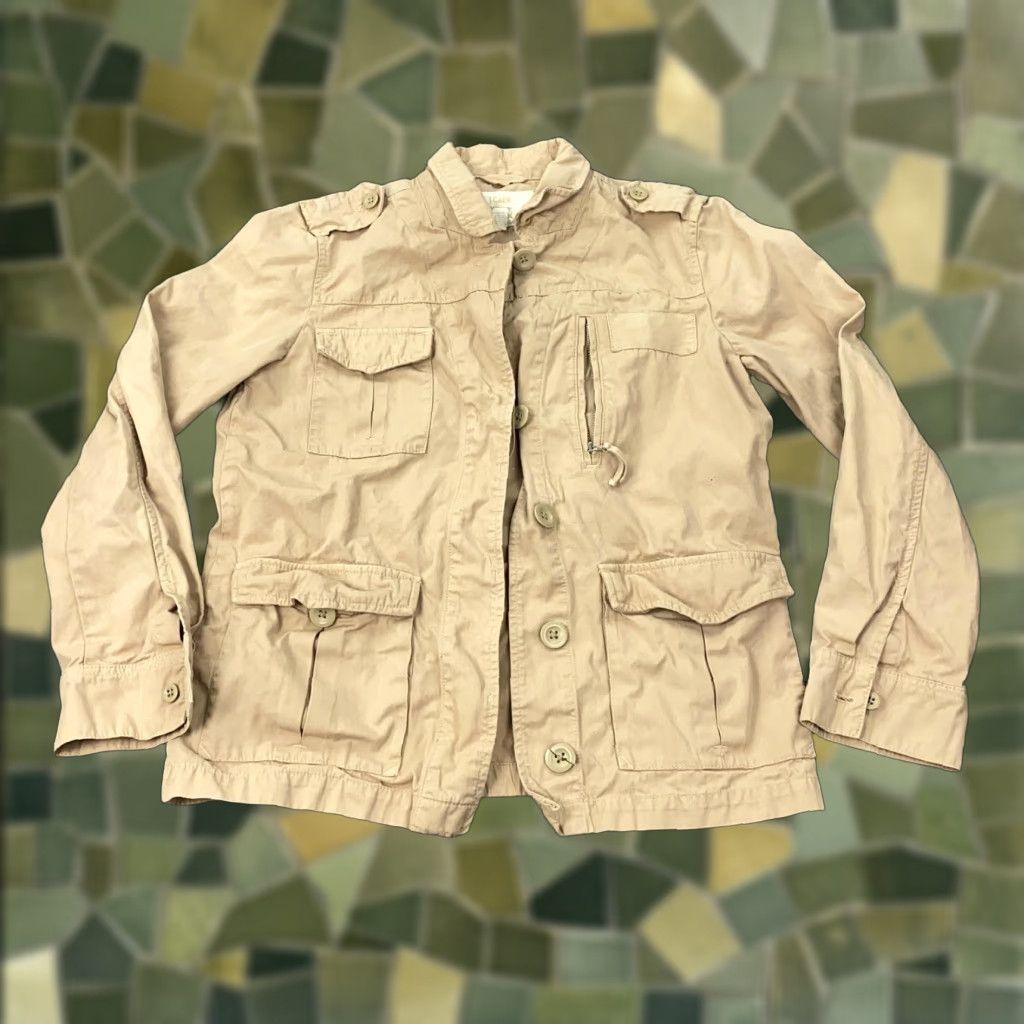 J.Crew J.Crew Military Jacket Mens Medium Twill Utility Casual Field Coat Beige Size M / US 6-8 / IT 42-44 - 1 Thumbnail