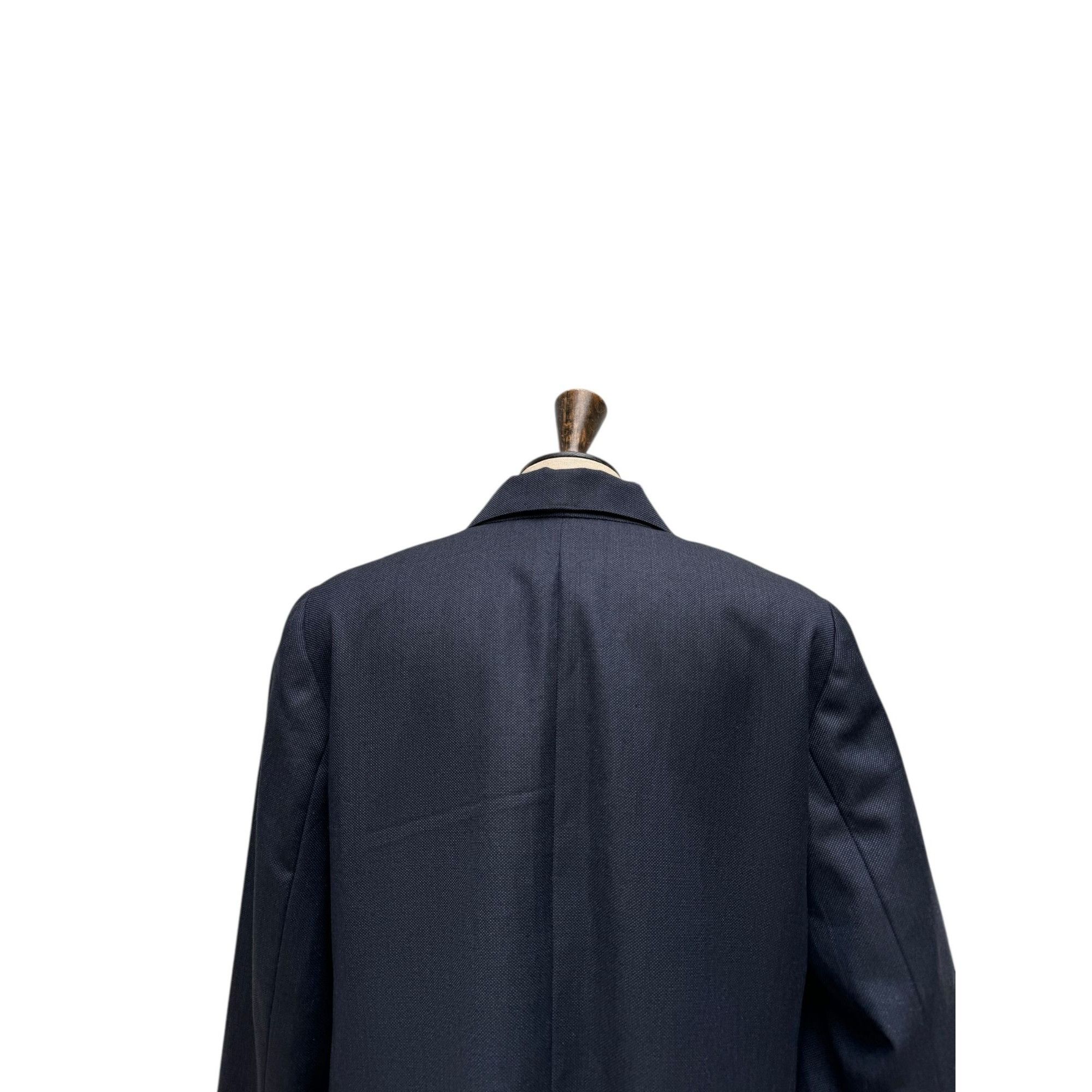 Yves Saint Laurent 1980s Navy Wool Blazer Jacket Size L / US 10 / IT 46 - 5 Thumbnail