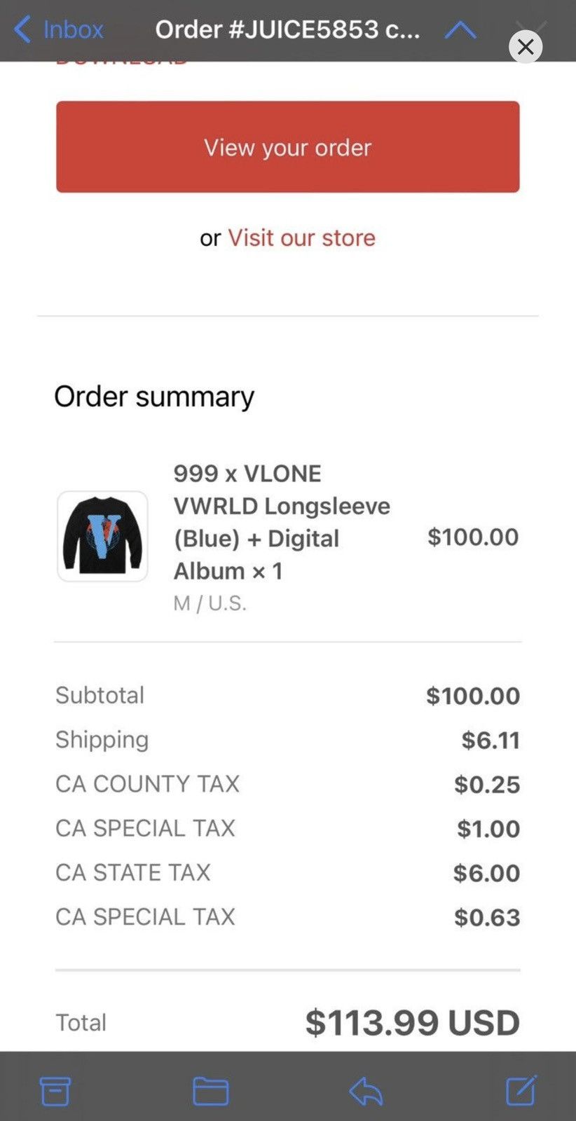 Vlone Vlone x Juice WRLD longsleeve (RARE) Size US M / EU 48-50 / 2 - 4 Thumbnail