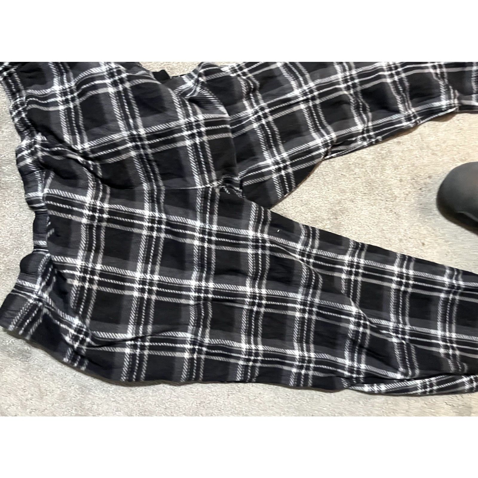 Croft & Barrow Croft & Barrow Mens Lounge Pants Pajama Plaid Black 3XLT Size Big & Tall Men Size US 39 - 4 Thumbnail
