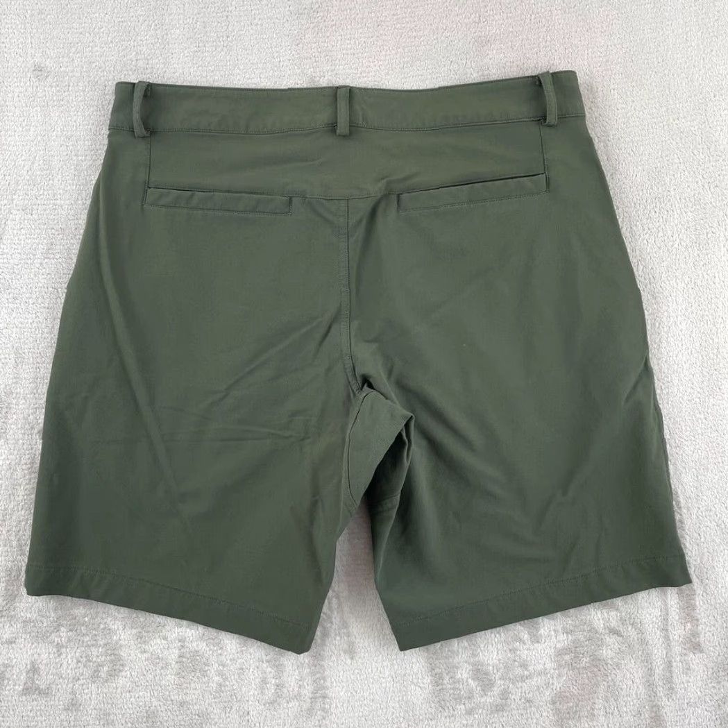 Olive Olivers Mens Shorts 31 Green Chino Nylon Spandex Performance USA Made in USA Regular Fit Flat Front Stretch Short Size US 31 - 5 Thumbnail