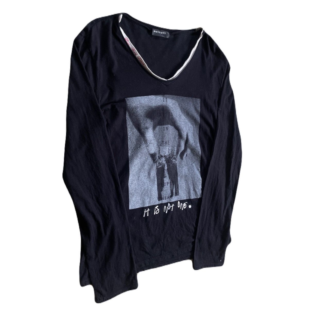 If Six Was Nine 2000s Japanese archive Vkei Layered Poem Long Sleeve Tee Y2K Size US S / EU 44-46 / 1 - 3 Thumbnail