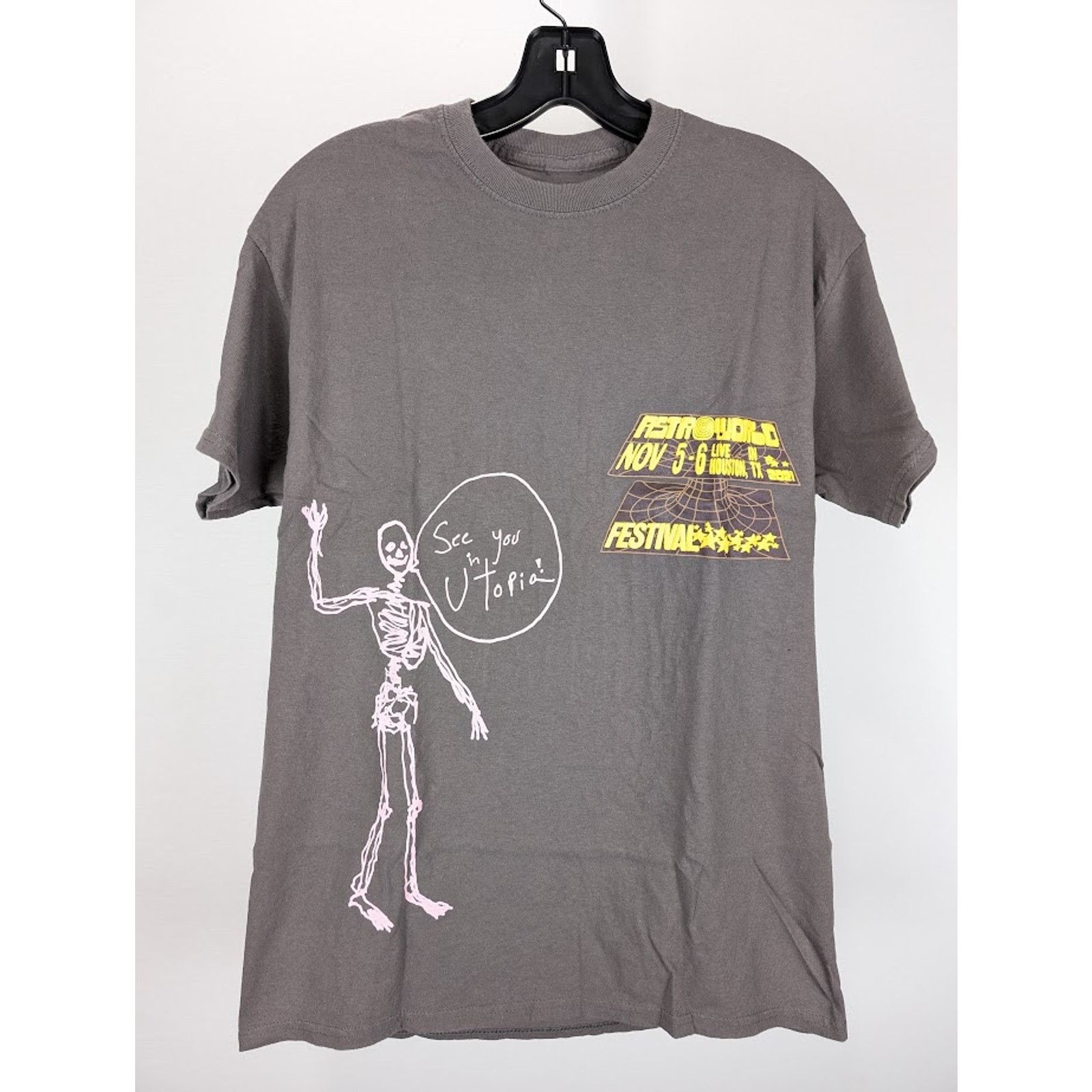 Travis Scott o1rshd1 Astrofest Open Your Eyes Tee Shirt in Grey Size US XXL / EU 58 / 5 - 3 Thumbnail