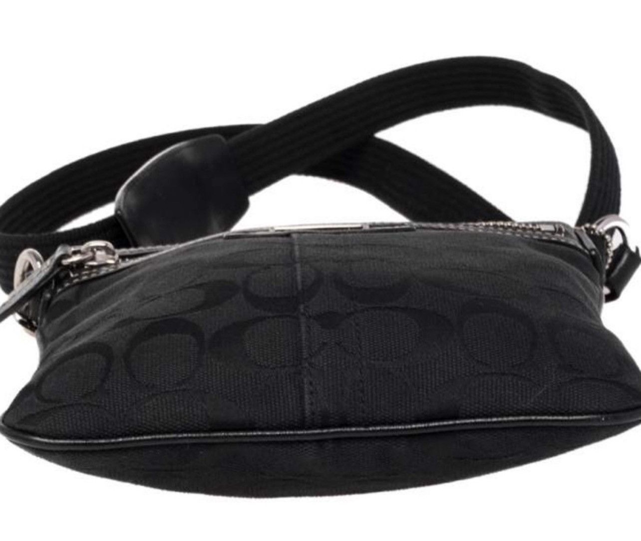 Coach Coach Black Signature Canvas Leather Penelope Messenger Bag Size ONE SIZE - 4 Thumbnail
