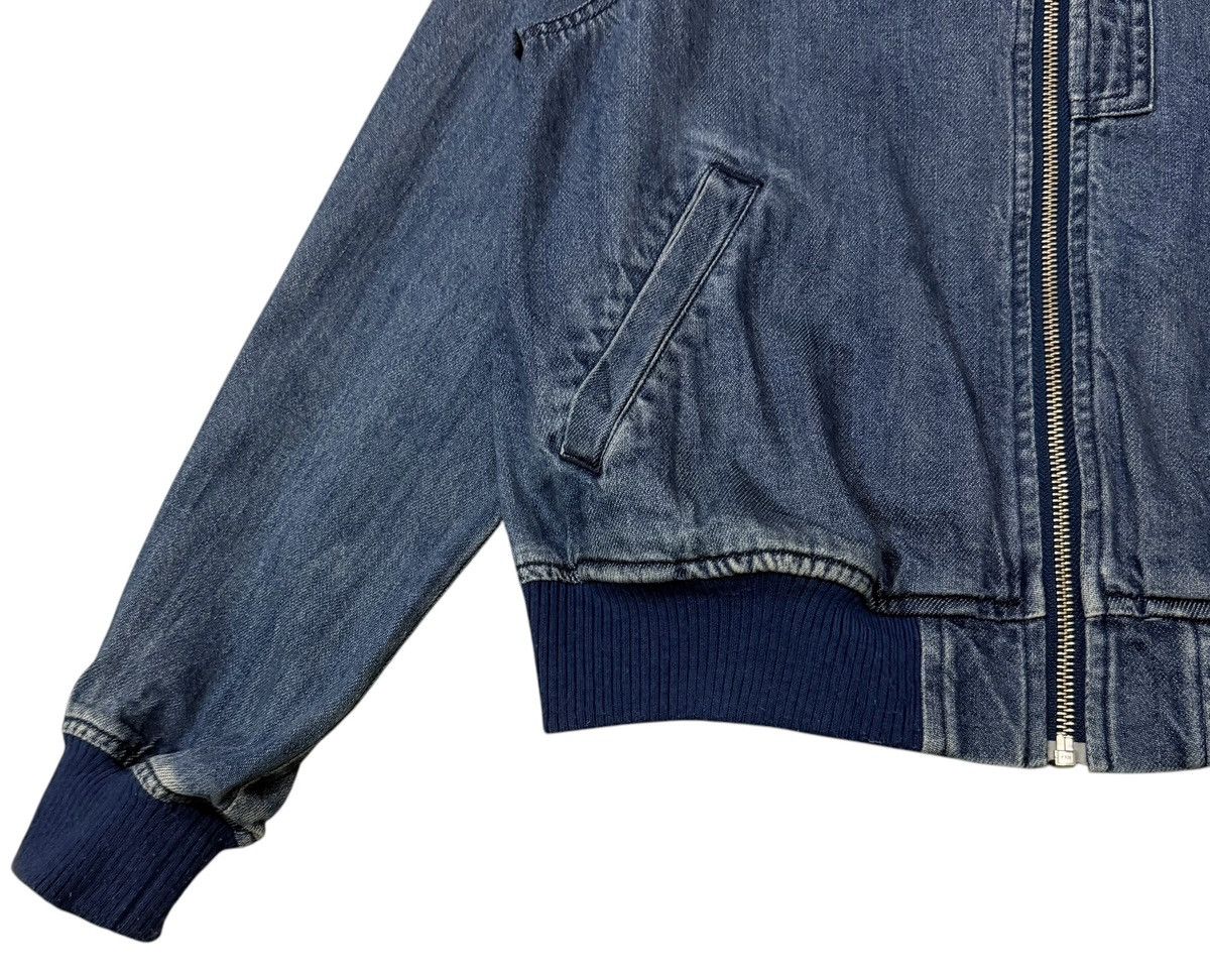 Beams Plus Vintage Beams Heart Zipper Denim Style Flight Bomber Jacket Size M / US 6-8 / IT 42-44 - 4 Thumbnail