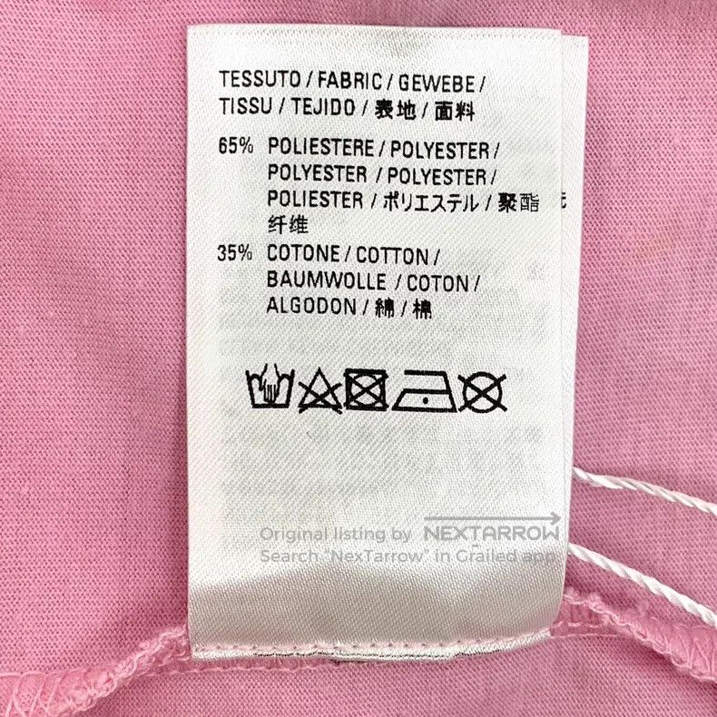 Balenciaga Balenciaga Pink Logo Letter Printed Cotton Crew Neck Short Size US XS / EU 42 / 0 - 8 Thumbnail