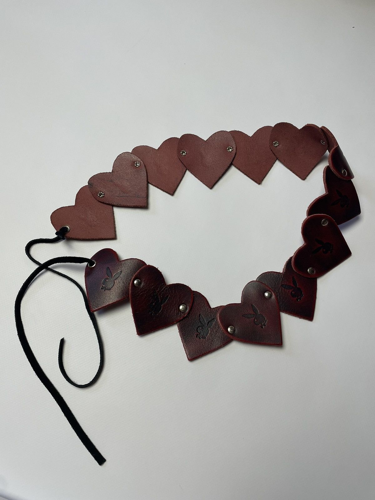 Genuine Leather PlayBoy Heart Belt Size ONE SIZE - 3 Thumbnail