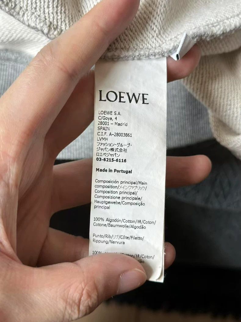 LOEWE Gray leather hoodie