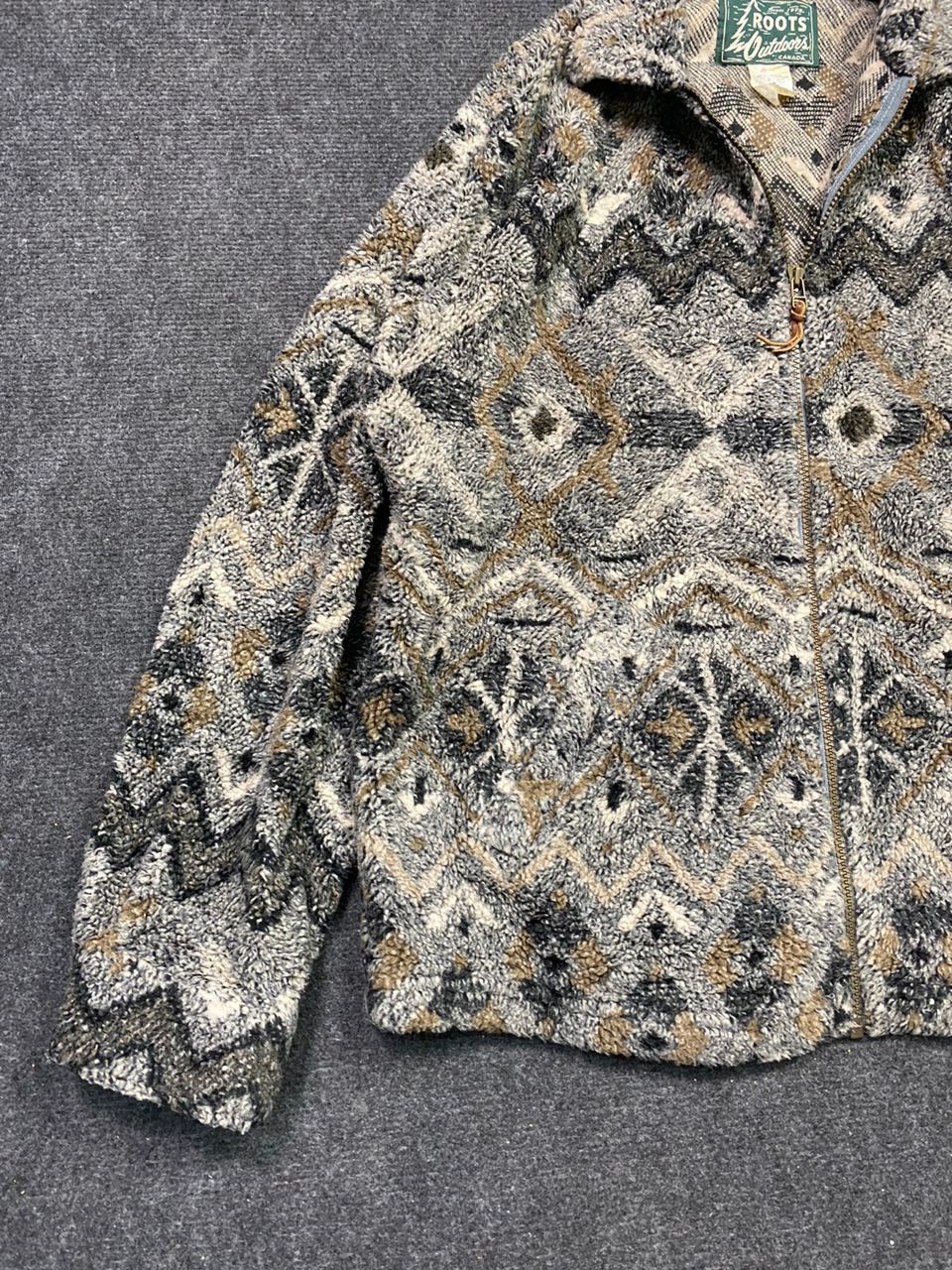 Roots Roots Deep Pile Fleece Geometrical Outdoor Jacket Size US M / EU 48-50 / 2 - 3 Thumbnail