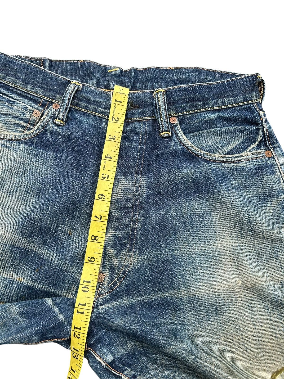 Kapital Thrashed Vintage Evisu Selvedge Japanese Brand Denim Jeans 🎌 Size US 30 / EU 46 - 22 Thumbnail