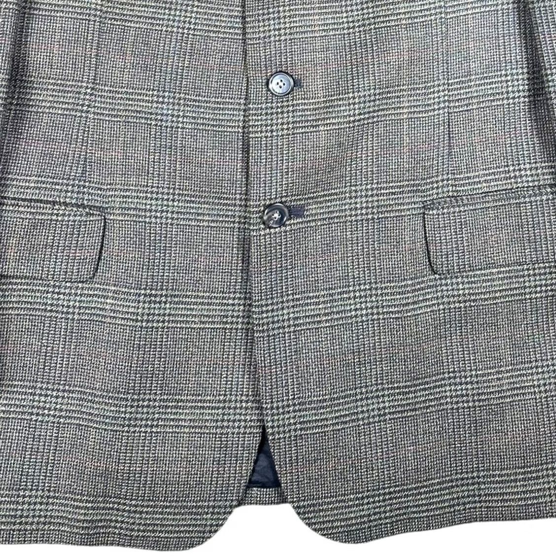 Hunter Jonathan Hunter Blazer Mens 42R Grey Brown Glen Plaid Sport Coat USA Tailored Size 42R - 5 Thumbnail
