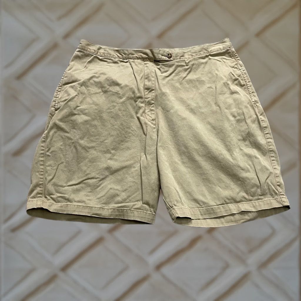 Vintage Woolrich John Rich and Bros Chino Shorts Womens 18 Brown Beige Cotton Casual 8" Vintage N/A Size 25" / US 0 / IT 36 - 1 Thumbnail
