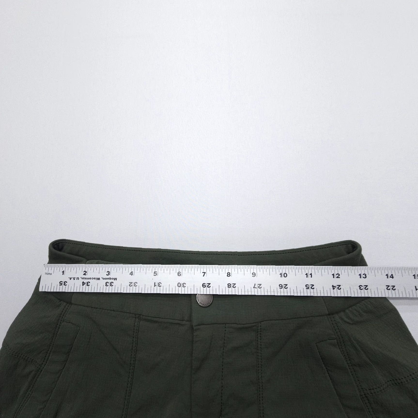 Athleta Athleta Trekkie Crop Pants Womens 2 Green Ripstop Hiking Travel Stretch Size 26" / US 2 / IT 38 - 7 Thumbnail