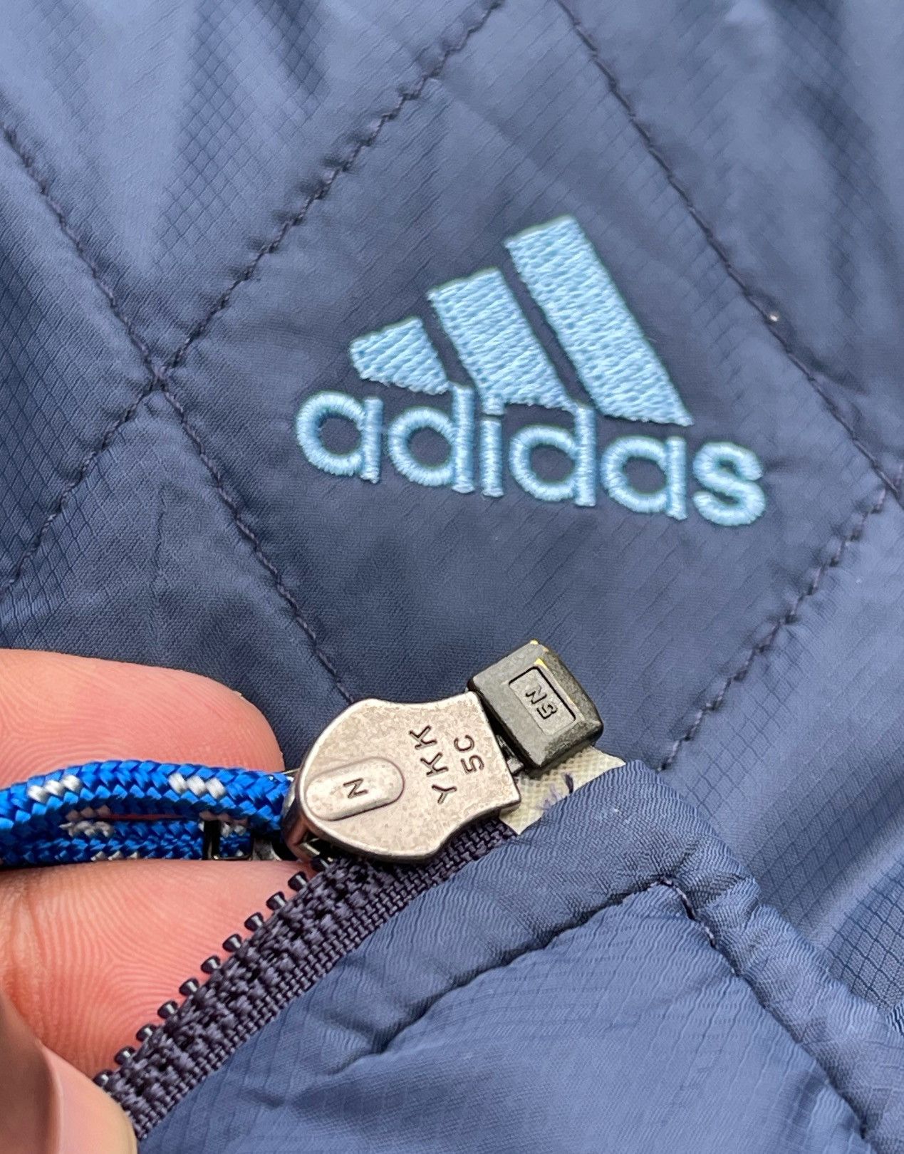 Adidas × Vintage 🔥Vintage Adidas Men's Quilted Jacket Size US L / EU 52-54 / 3 - 12 Thumbnail
