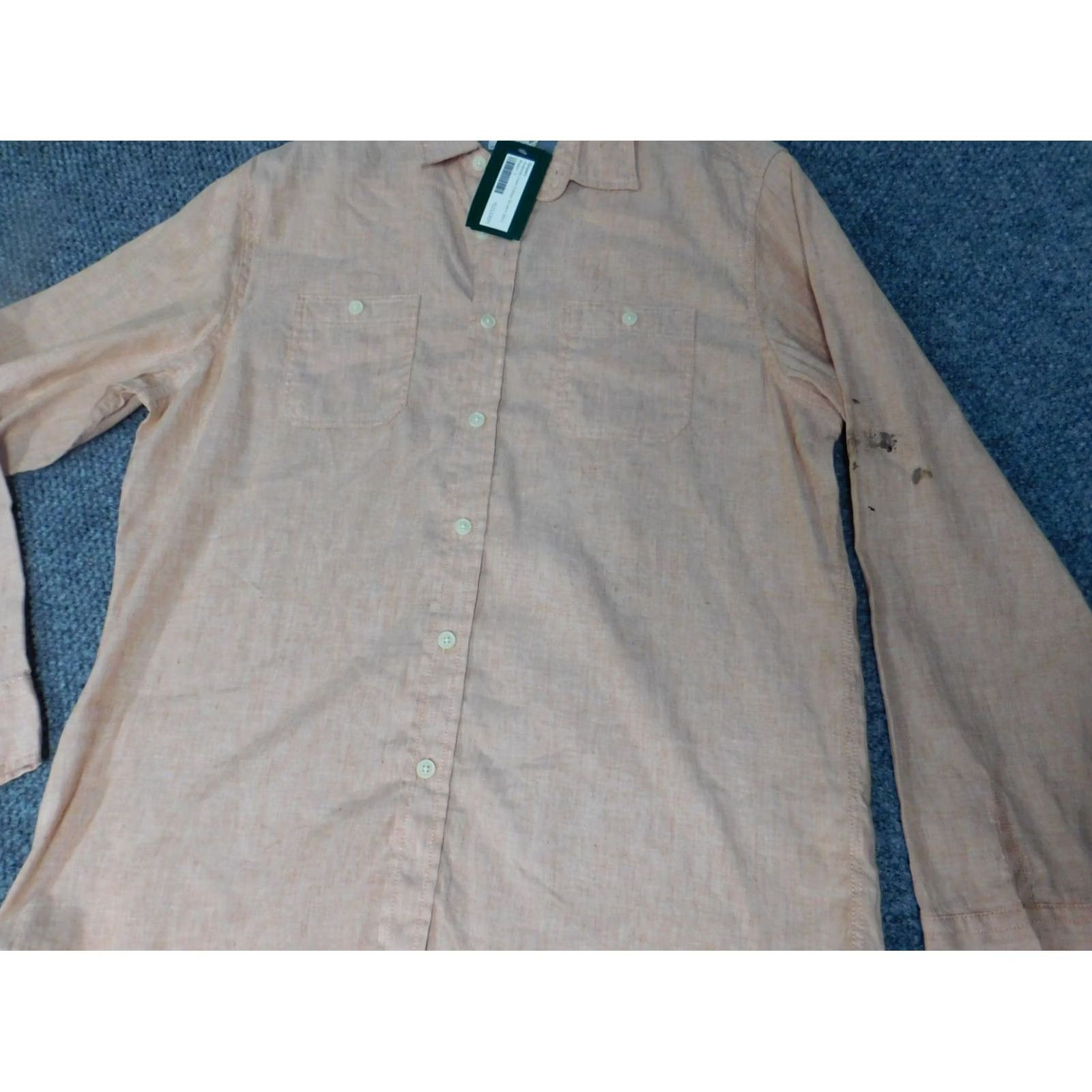 Grayers Grayers Men Shirt Large Peach Button Down Shirt Long Sleeve Collared Button-Up Orange Cotton Size US L / EU 52-54 / 3 - 2 Thumbnail