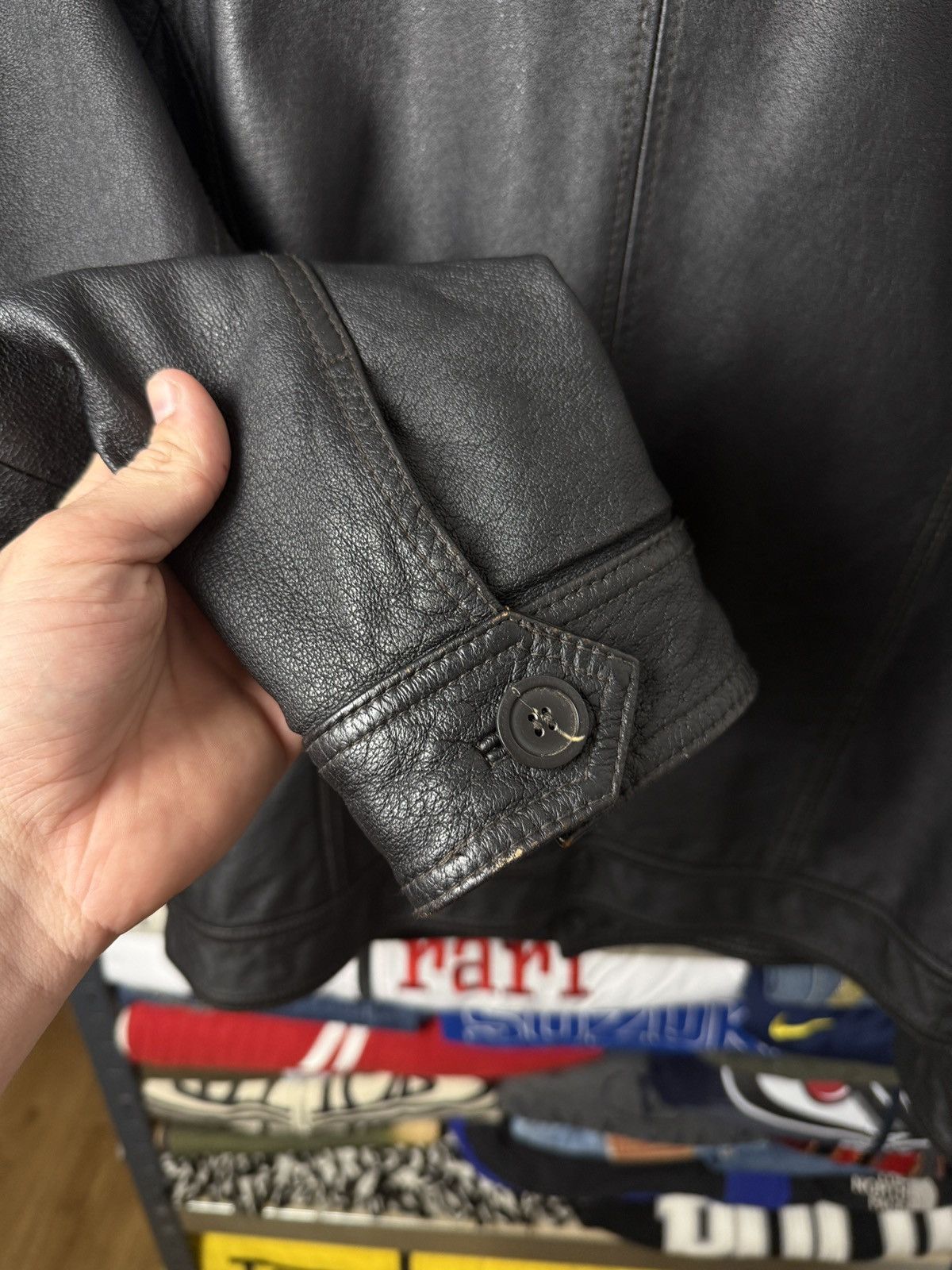 Giorgio Armani Armani Leather Jacket Multi Pocket Size 52 Size US L / EU 52-54 / 3 - 14 Thumbnail