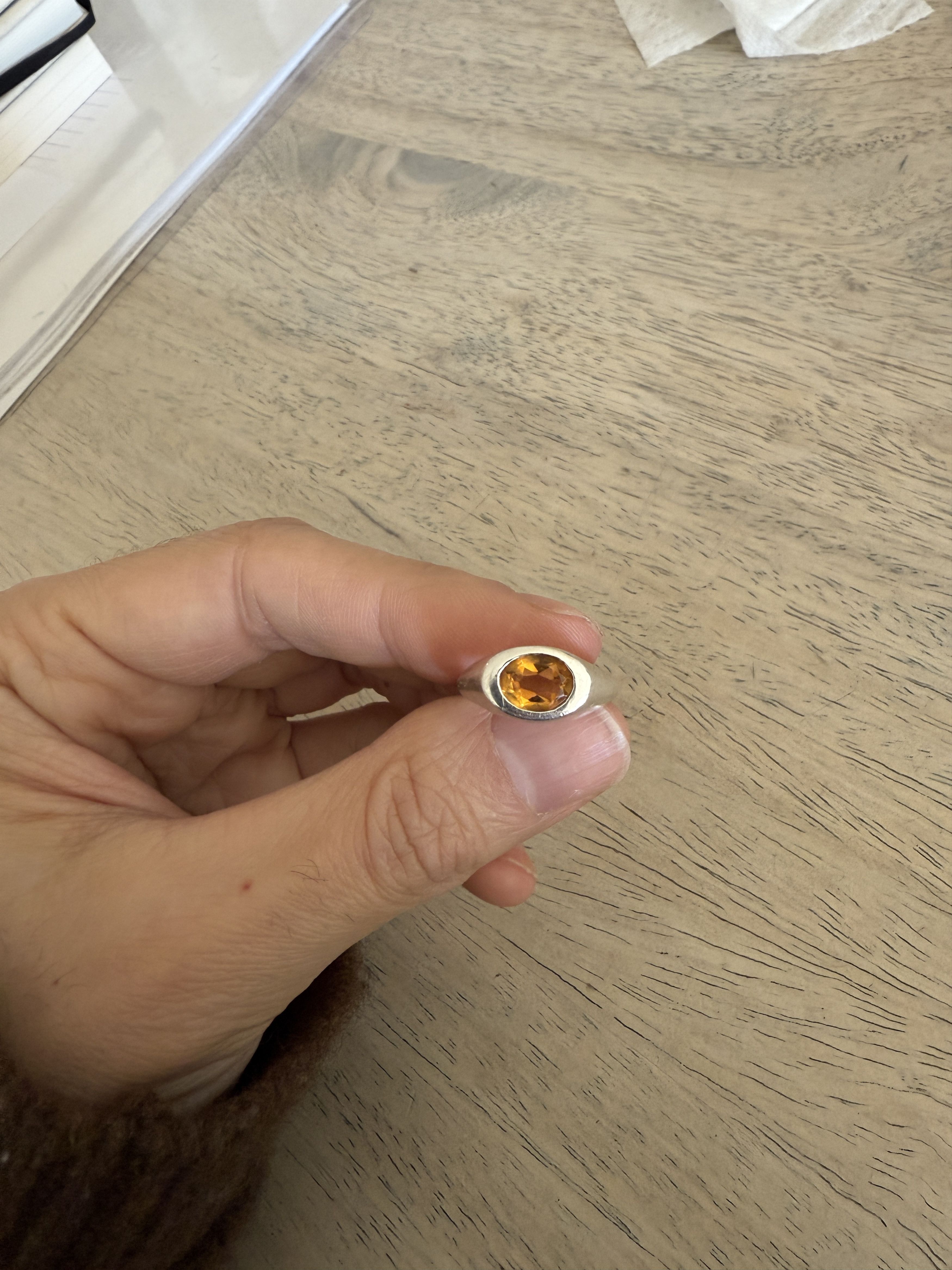 Other AVEC Silver orange ring Size ONE SIZE - 2 Thumbnail