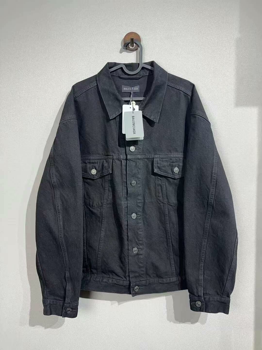 Balenciaga balenciaga black rhinestone denim jacket Size S / US 4 / IT 40 - 1 Thumbnail