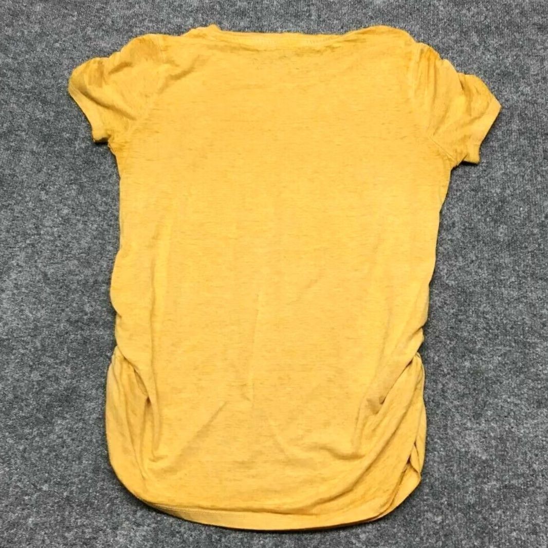 Vintage VINTAGE C Est. 1946 T-Shirt Womens S Yellow Enjoy The Journey Graphic Crew Neck Ruched Size S / US 4 / IT 40 - 5 Thumbnail