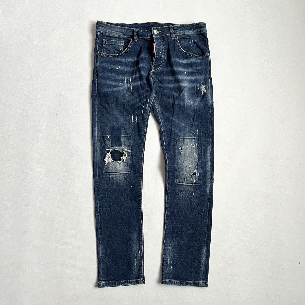Dsquared2 Dsquared 2 distressed painted western denim jeans skinny Size US 30 / EU 46 - 1 Thumbnail
