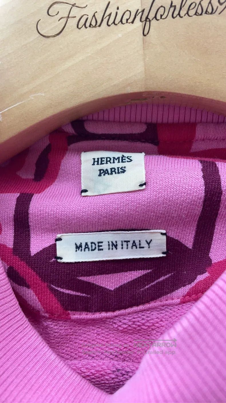 Hermes Hermes Geometric Pattern Full Print Round Neck Sweatshirt Size XS / US 0-2 / IT 36-38 - 3 Thumbnail