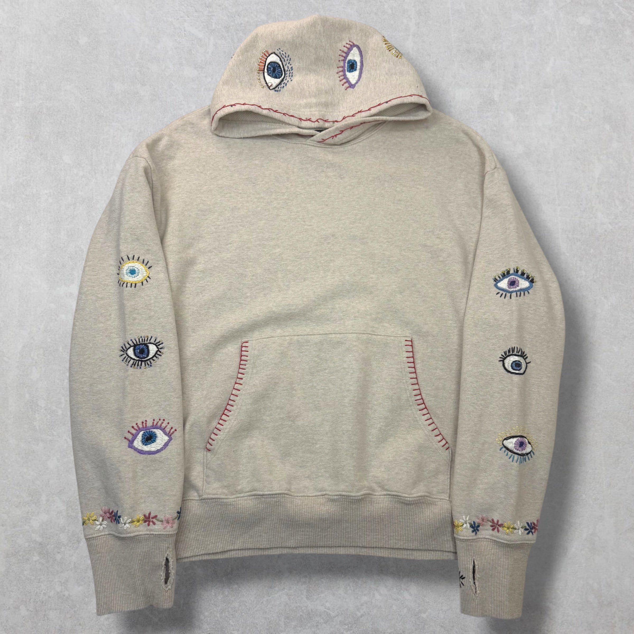 Kapital Kapital Eye-Motif Ecru Hoodie 3 (L) Size US L / EU 52-54 / 3 - 1 Thumbnail