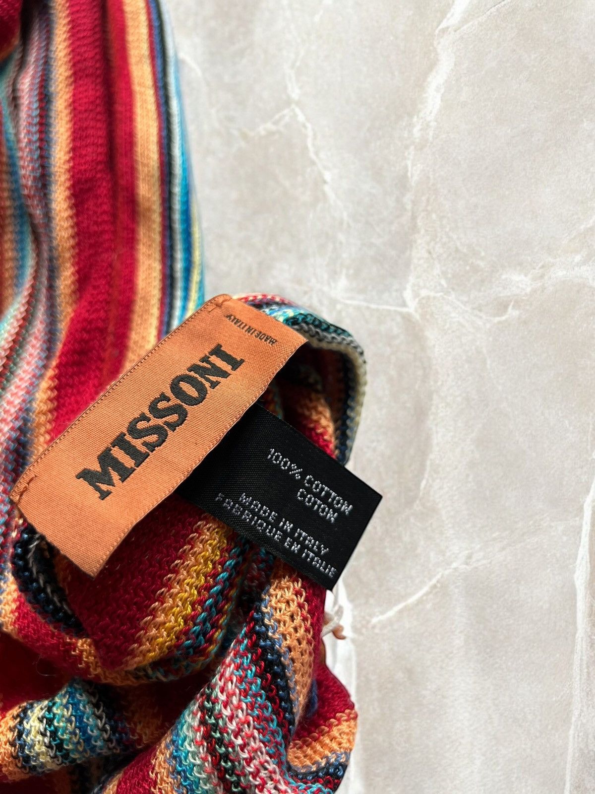 Missoni × Vintage MISSONI Multicoloured SCARF 180cm vintage muffler luxury y2k Size ONE SIZE - 3 Thumbnail