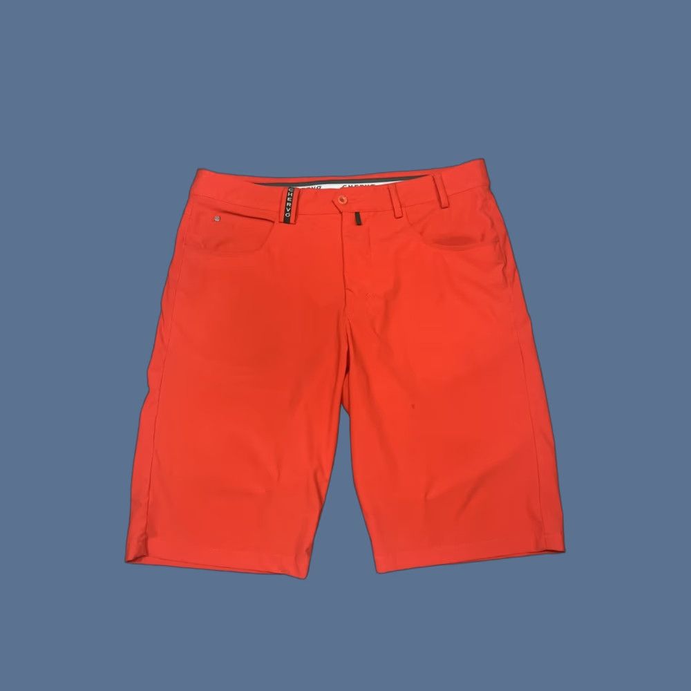 Vintage Chervo Mens Golf Performance Garing Shorts UV Protection 34x9.5" Orange Chino Regular Mens Size US 34 / EU 50 - 1 Thumbnail