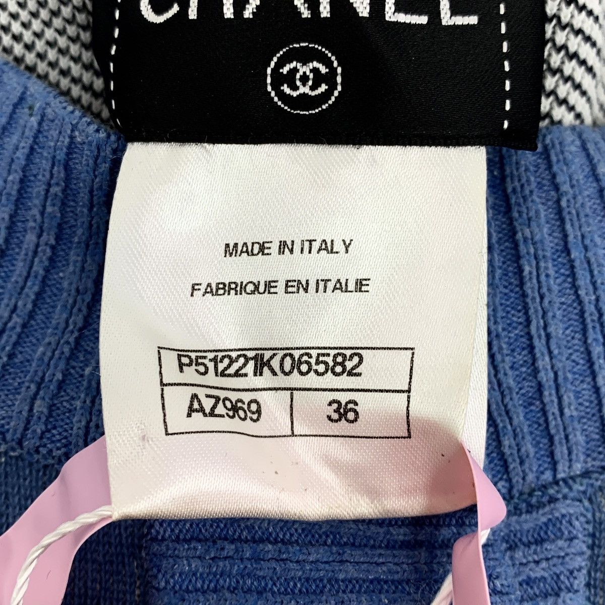 Chanel Chanel Blue Tassel Cotton Short Sleeve Knit Top K26WX Size XS / US 0-2 / IT 36-38 - 6 Thumbnail
