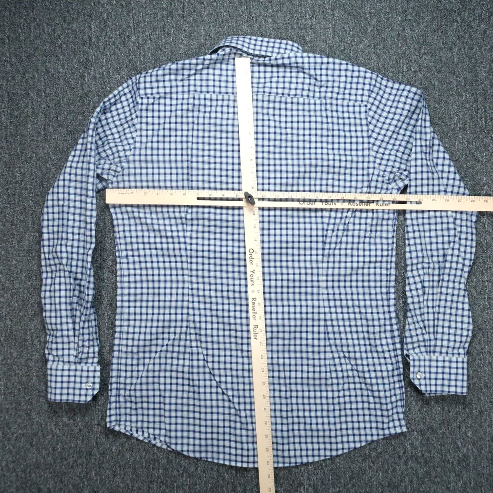 Eton Eton Shirt Men Large 16 Blue Check Long Sleeve Button Up Shirt Size US L / EU 52-54 / 3 - 4 Thumbnail