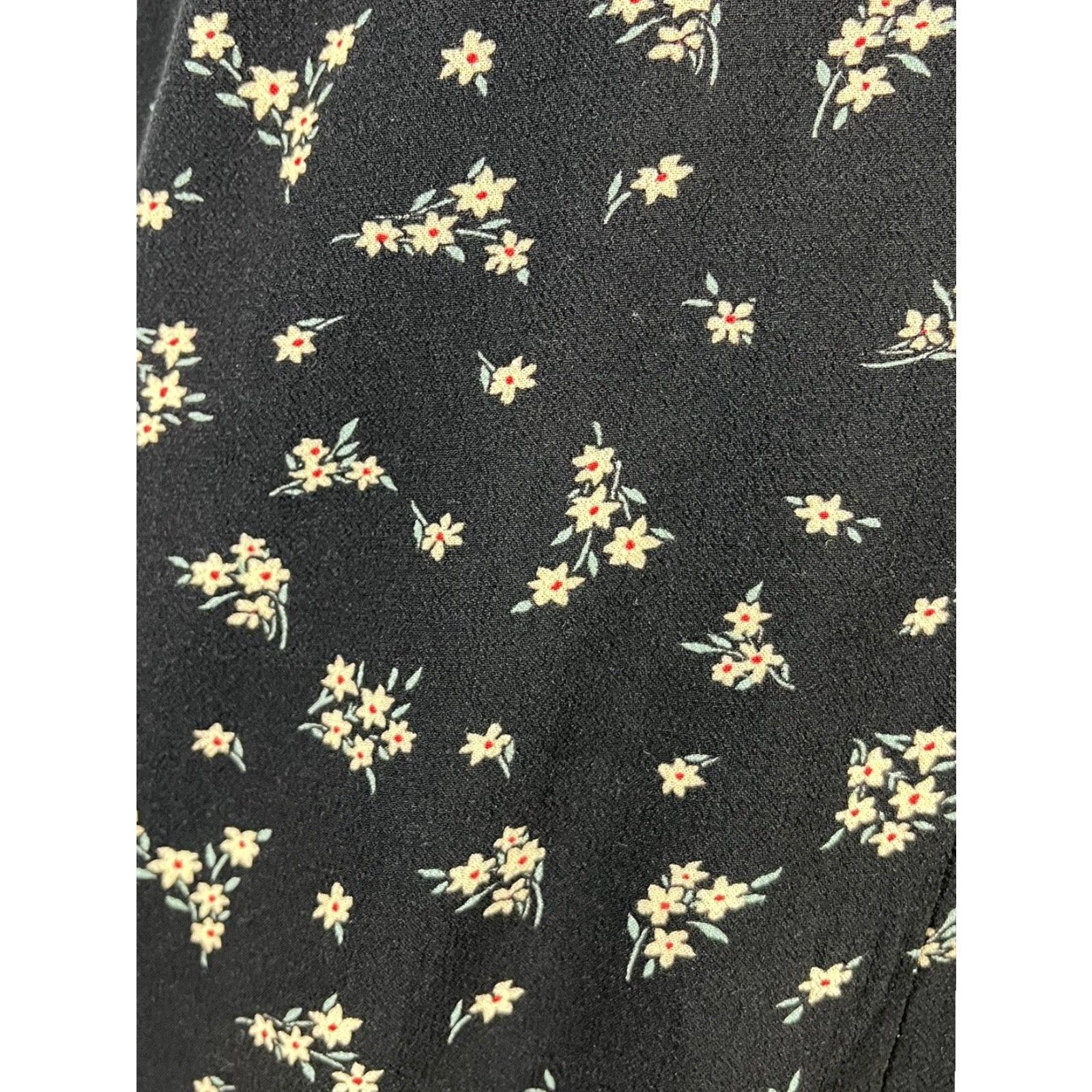 American Eagle Outfitters American Eagle Floral One Shoulder Black Sheath Dress Medium Womens Size M / US 6-8 / IT 42-44 - 6 Thumbnail