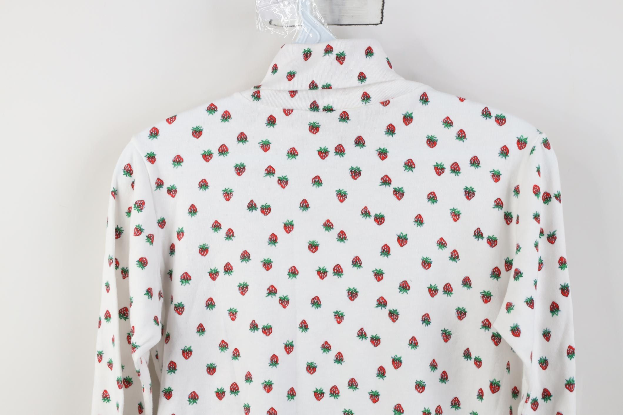 Vintage Vintage 90s Strawberry All Over Print Turtleneck T-Shirt Size M / US 6-8 / IT 42-44 - 9 Thumbnail
