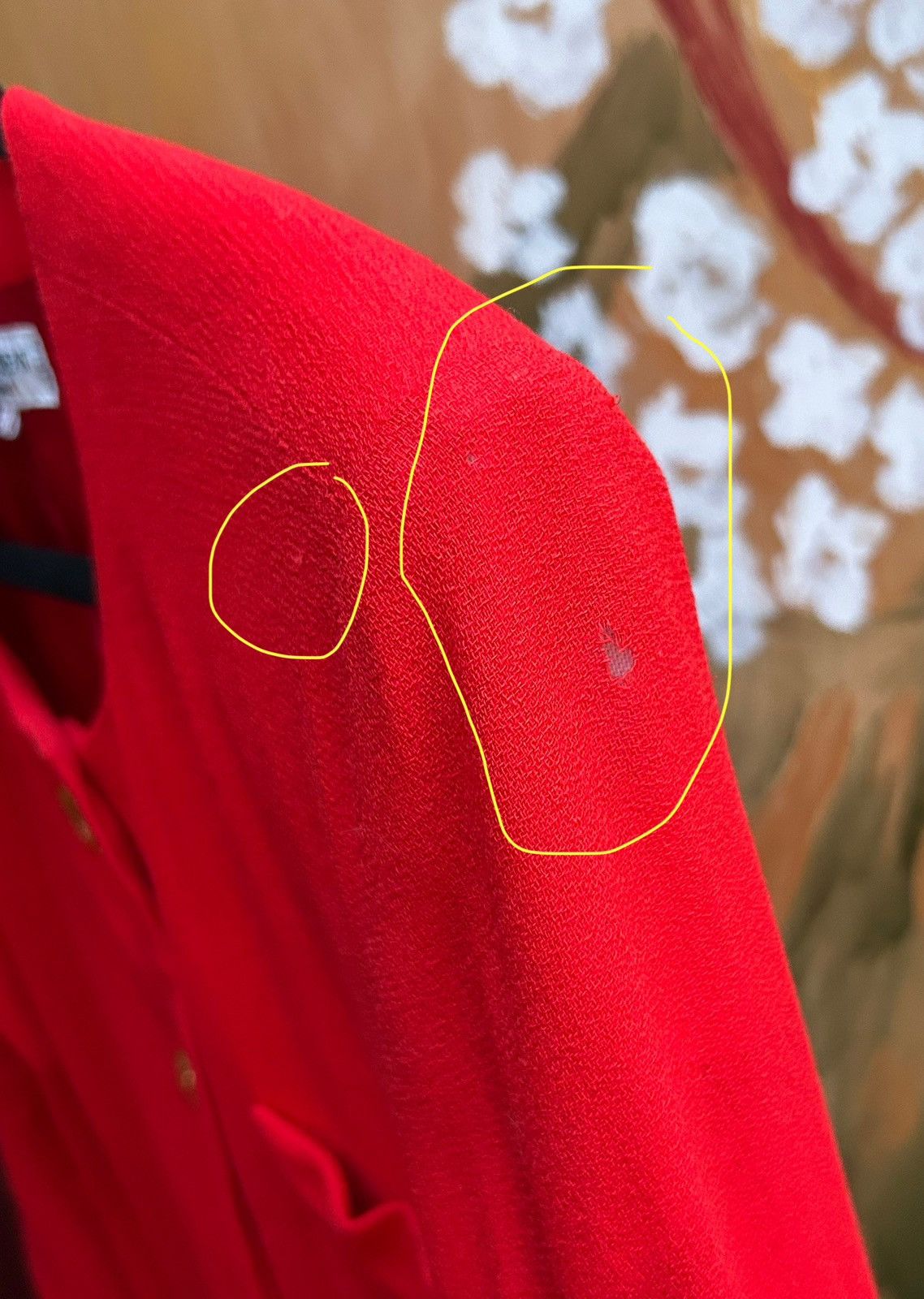 Yves Saint Laurent 70s Yves Saint Laurent Rive Gauche Red Blazer Gold Buttons Size S / US 4 / IT 40 - 10 Thumbnail
