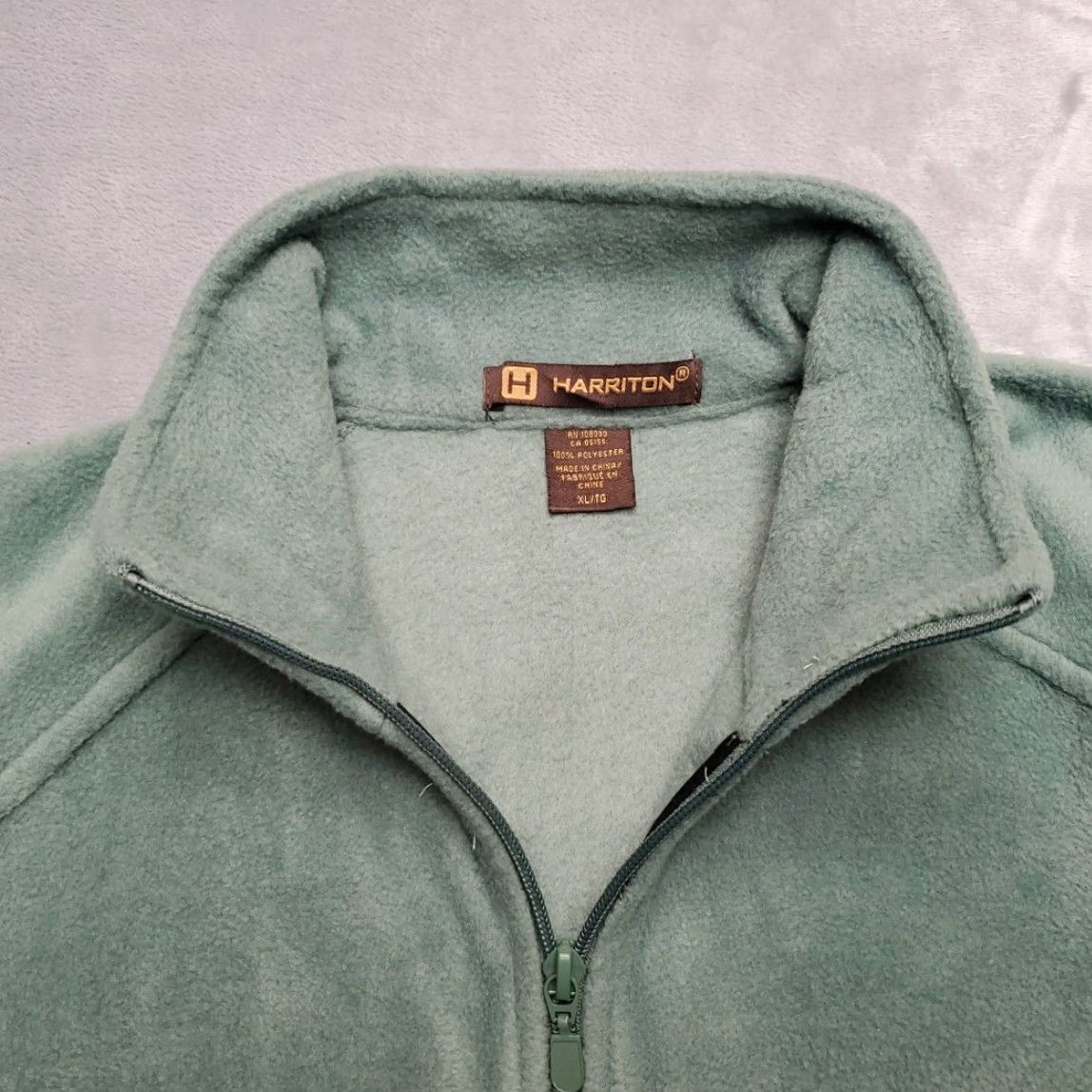 Vintage VINTAGE Harriton Jacket Womens XL Green Full Zip Fleece 100% Polyester Soft Warm Comfort Size XL / US 12-14 / IT 48-50 - 4 Thumbnail