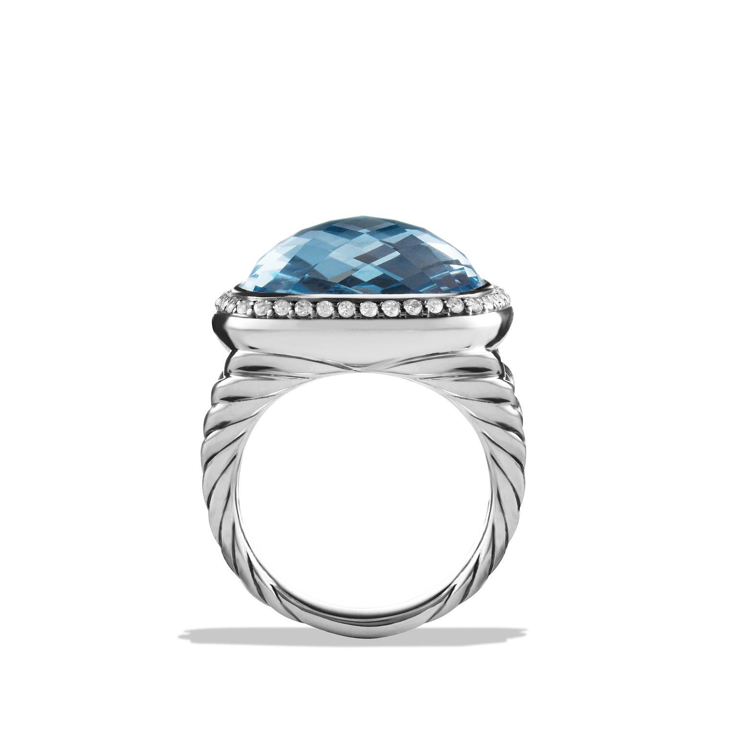 David Yurman o1w1db10525 R12274D Ring in Silver with Topaz and Diamond Size ONE SIZE - 2 Thumbnail
