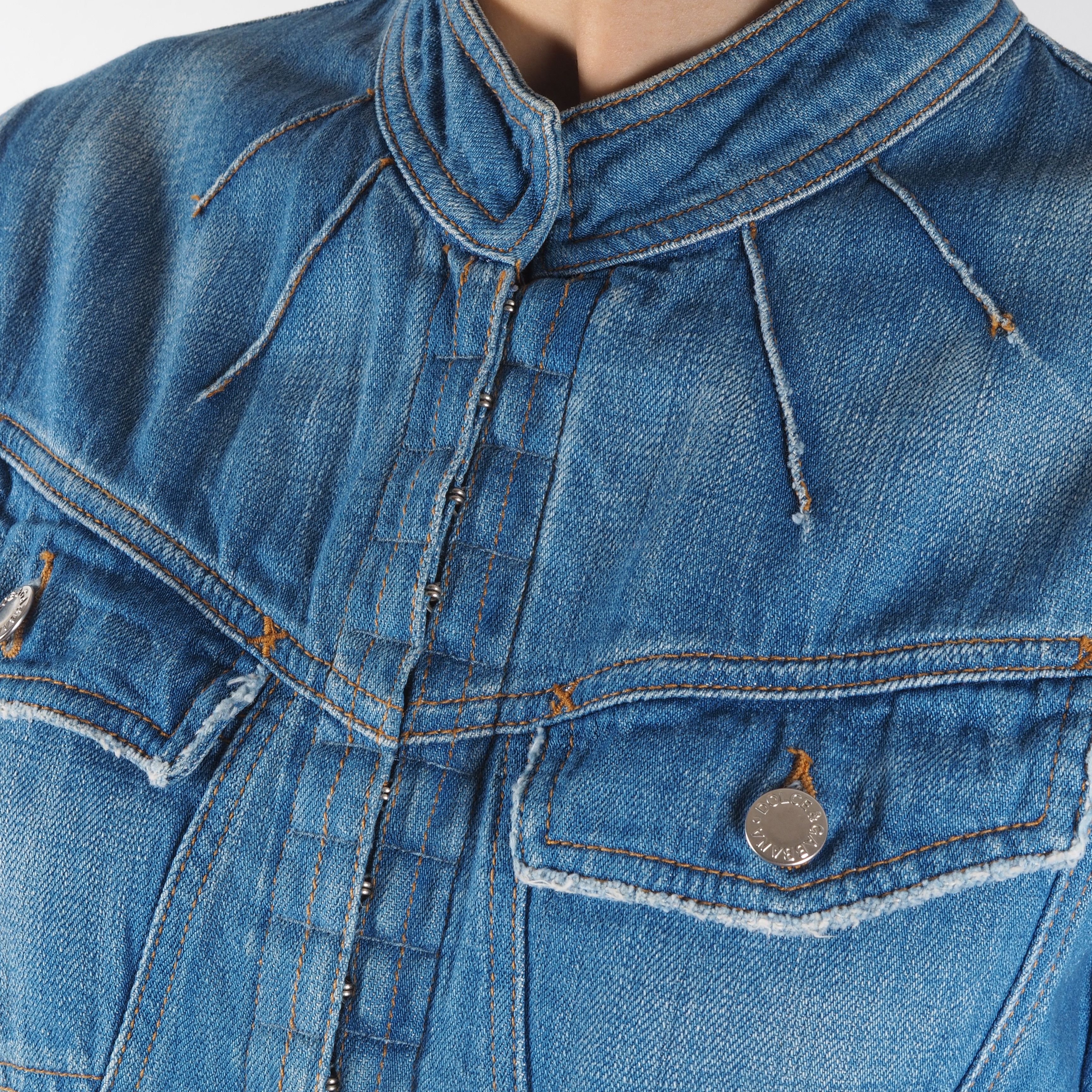 Dolce & Gabbana × Vintage Dolce&Gabbana Vintage Blue Denim Jean Jacket Size M / US 6-8 / IT 42-44 - 5 Thumbnail
