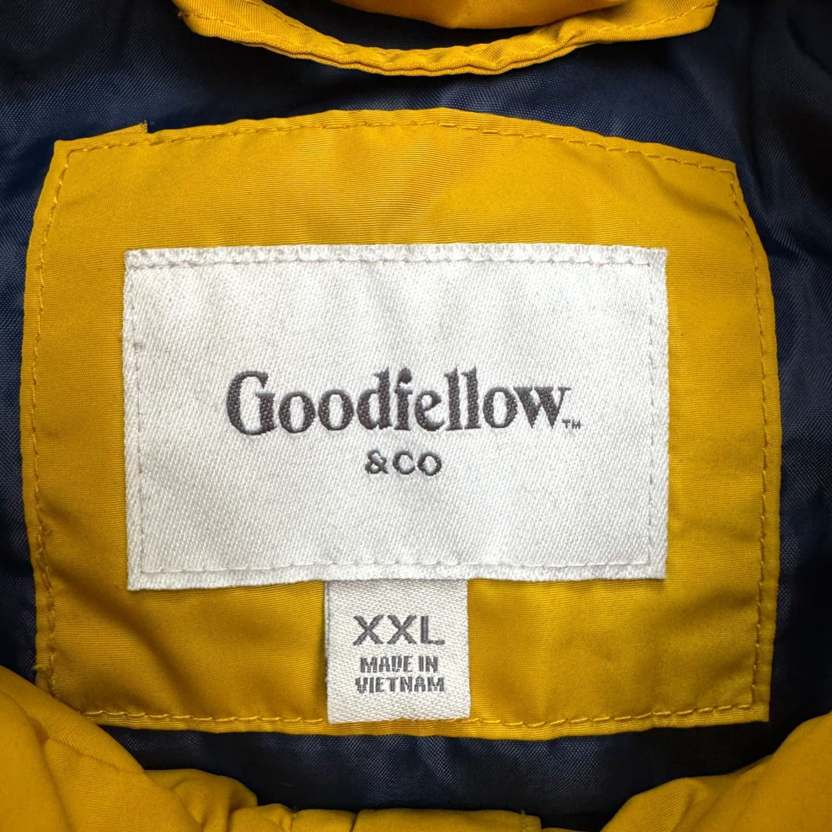 Vintage Goodfellow Co. Puffer Quilted Vest Jacket Mens 2XL Mustard Yellow Full Zip Outdoor Size US XXL / EU 58 / 5 - 3 Thumbnail