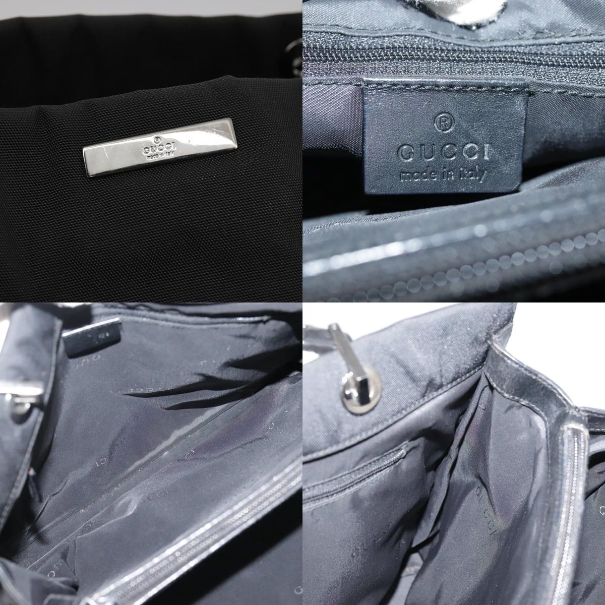 Gucci GUCCI Bamboo Hand Bag Nylon Black 002 1010 002 1010 Size ONE SIZE - 11 Thumbnail