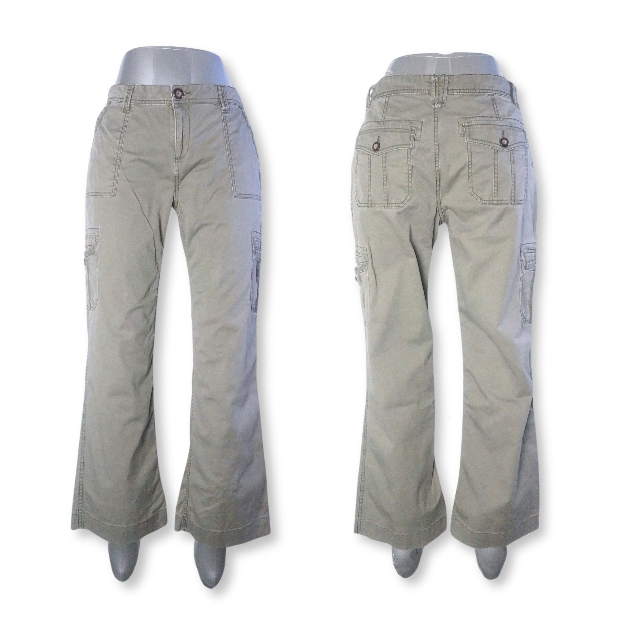 Merona MERONA Flared Stretch Cargo Pants Size 28" / US 6 / IT 42 - 3 Thumbnail