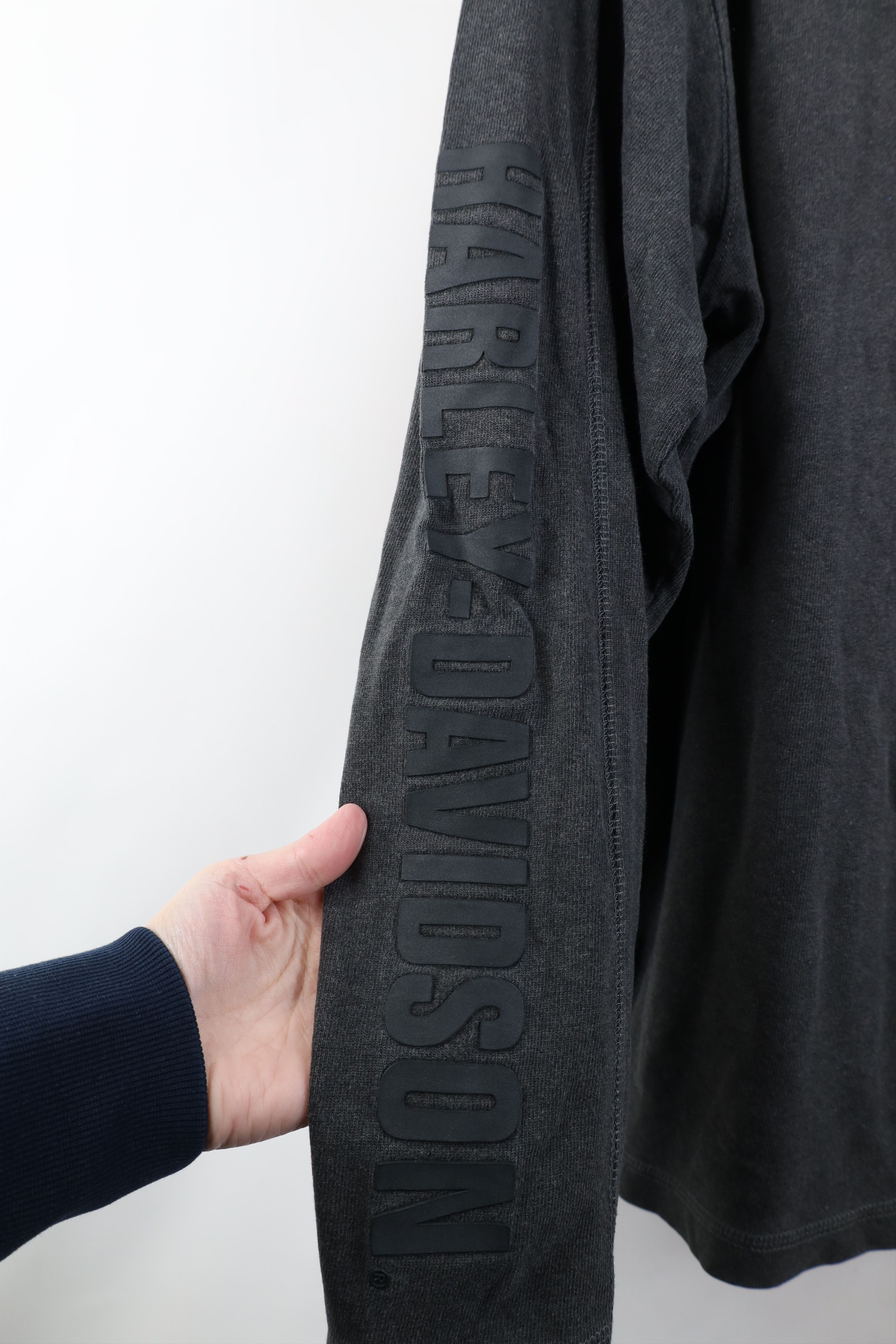 Harley Davidson Vintage 90s Harley Davidson Heavy Knit Long Sleeve T-Shirt Size US L / EU 52-54 / 3 - 8 Thumbnail