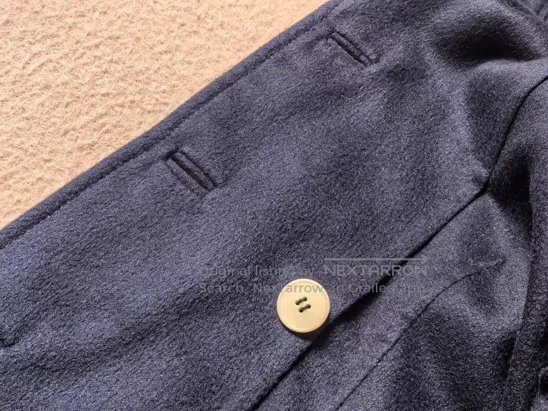Loro Piana Loro Piana Lady Double Breasted Navy Collar Cashmere Coat Size M / US 6-8 / IT 42-44 - 7 Thumbnail