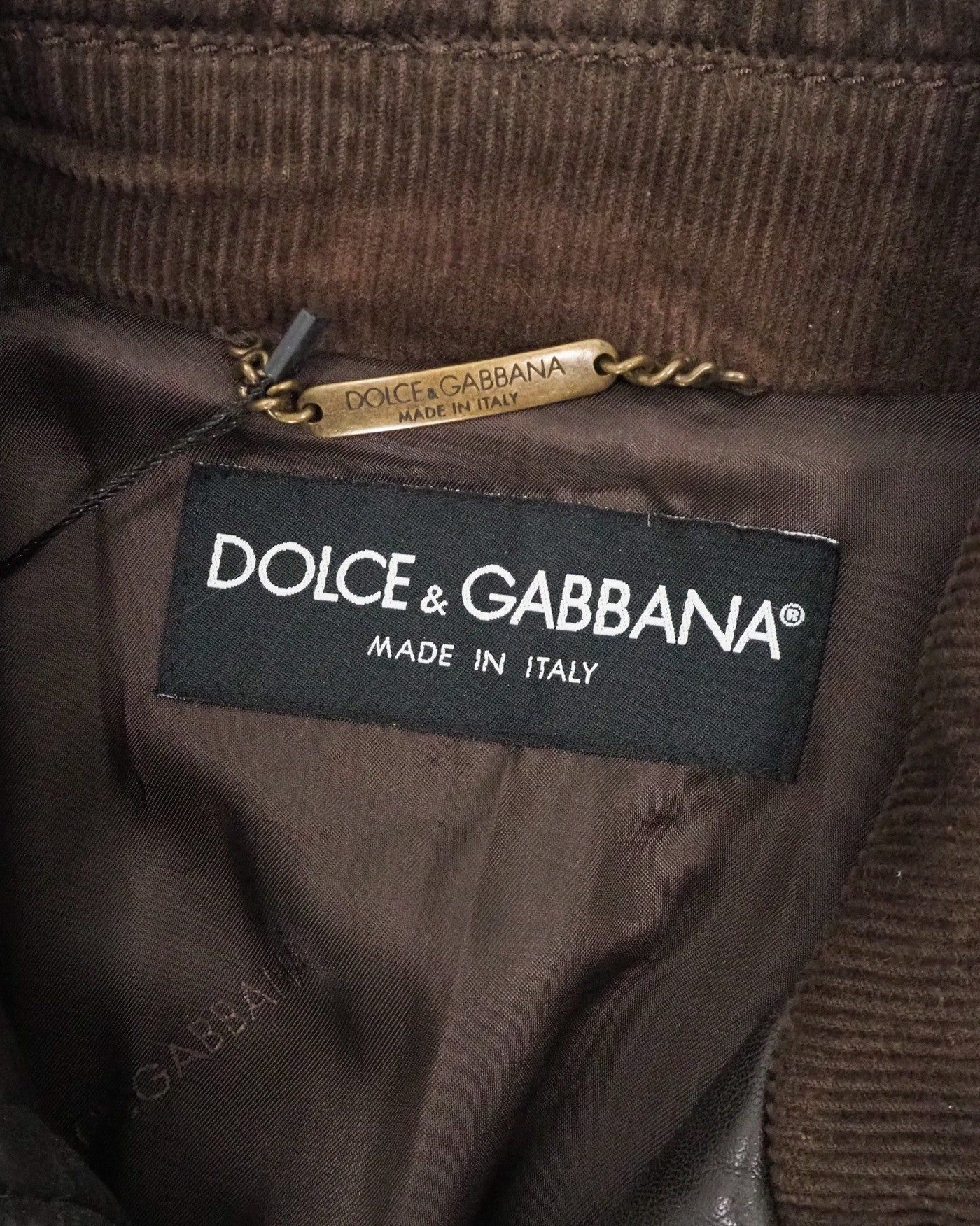 Dolce & Gabbana Dolce & Gabbana Leather Zip with Corduroy Collar $2180 Size US L / EU 52-54 / 3 - 3 Thumbnail