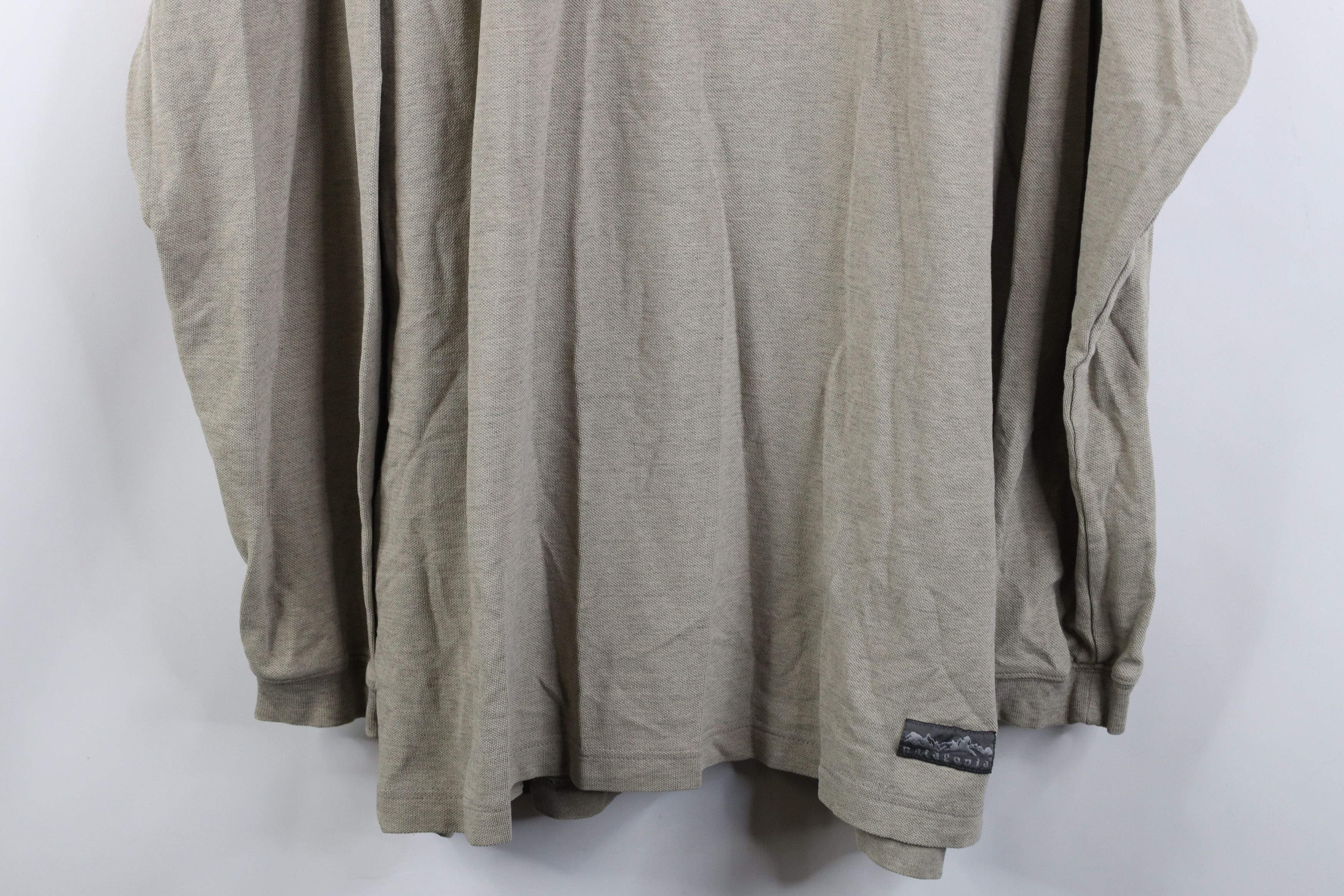 Patagonia Vintage 90s Patagonia Long Sleeve Rugby Polo Shirt Beige Size US XL / EU 56 / 4 - 3 Thumbnail