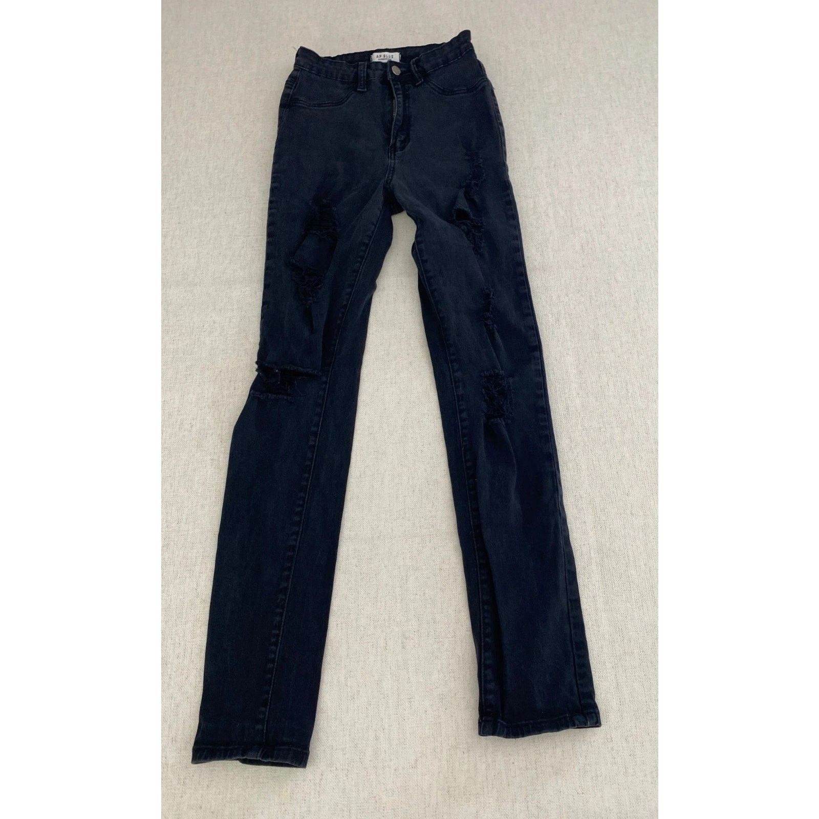 Other AP Blue by Aphrodite Jeans Womens 9 Black Denim Skinny Slim Size 22" - 1 Thumbnail