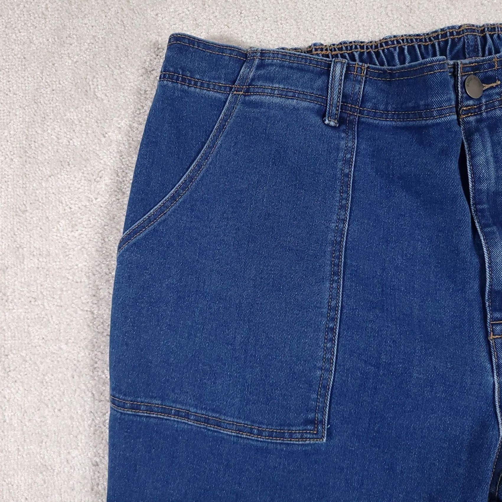 Vintage Knox Rose Jeans Women's 2X Plus Elastic Waist Straight Medium Wash 44X30 Jeans Size 40" / US 18 - 4 Thumbnail
